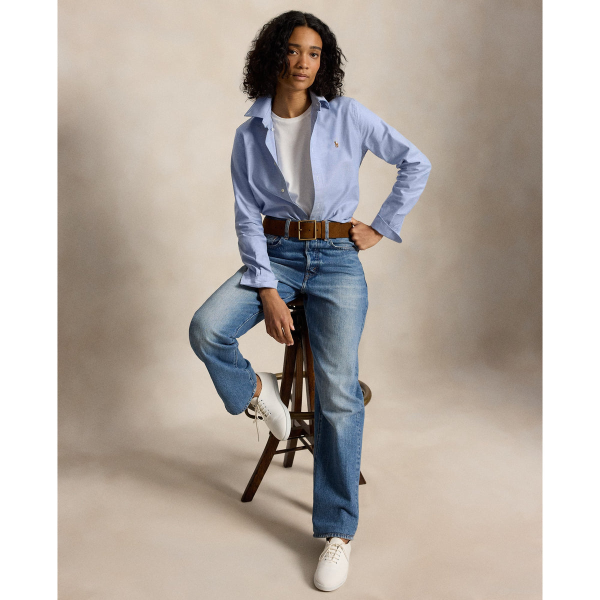 LS BRKN ST-LONG SLEEVE-BUTTON FRONT SHIRT Skjorte