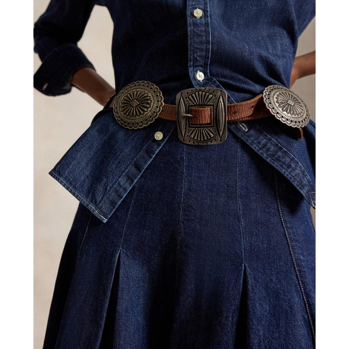 WOVEN-A LINE-SKIRT Skjørt
