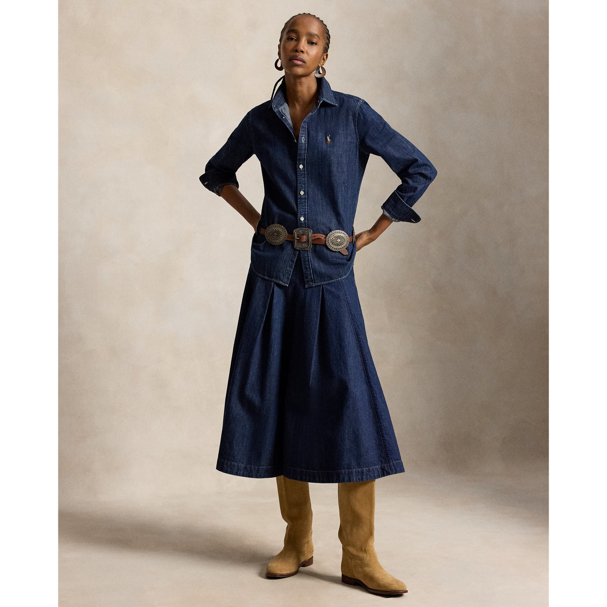 WOVEN-A LINE-SKIRT Skjørt