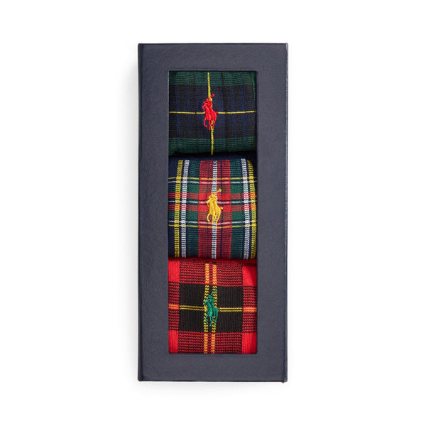 Plaid Trouser 3-Sock Gift Set