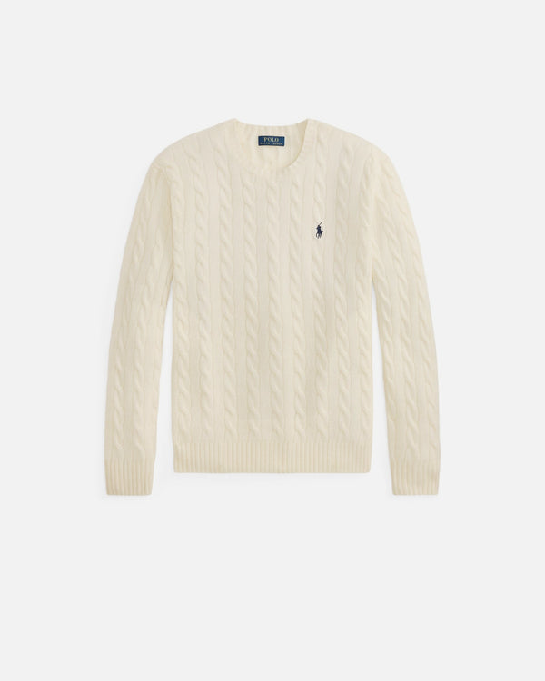 Cable Crewneck Long Sleeve Pullover