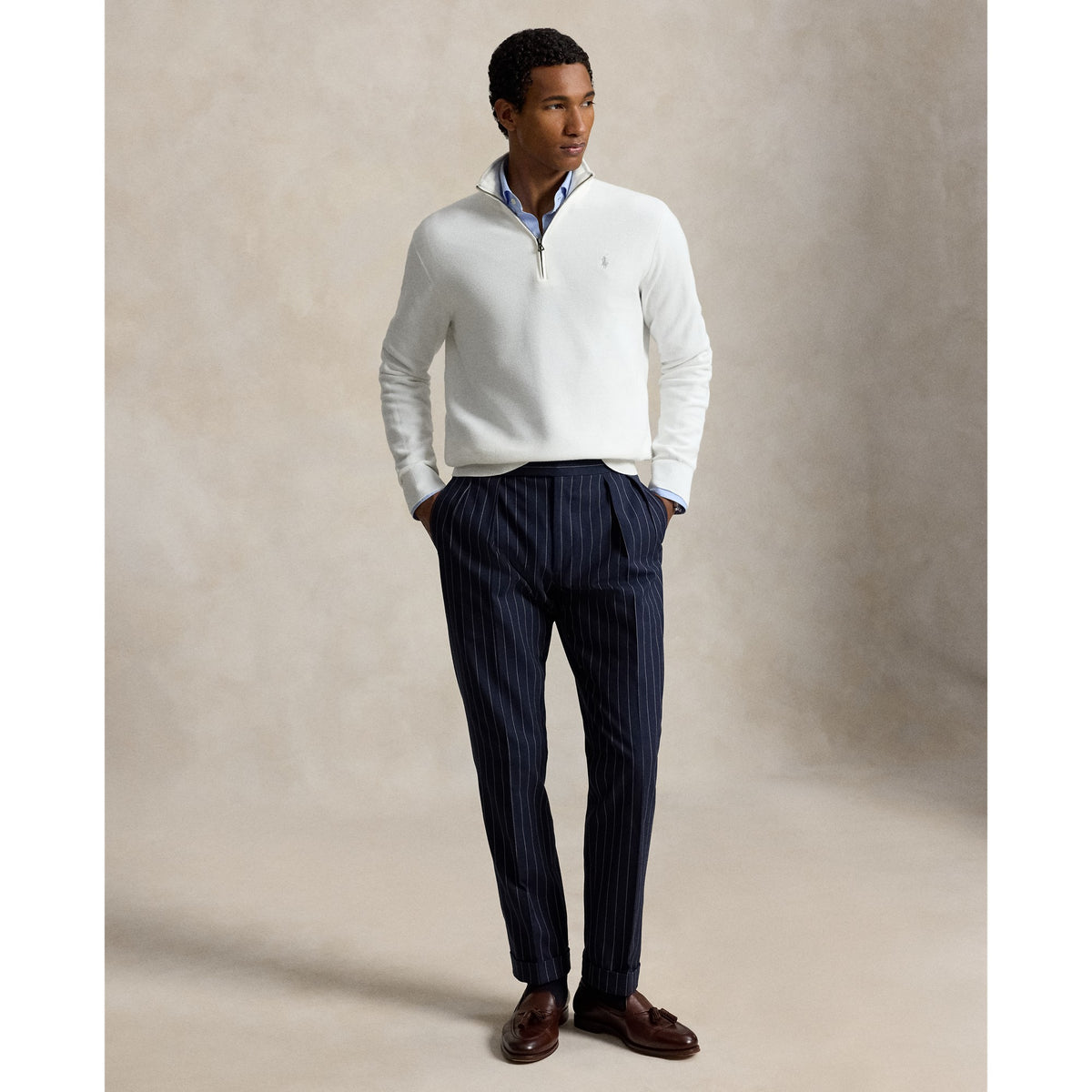 SWEATER-HALF ZIP Genser
