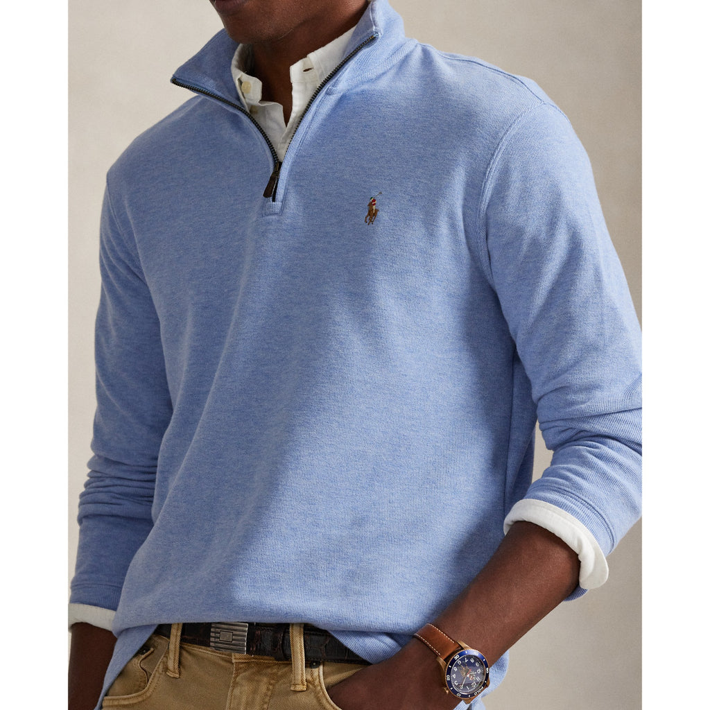 KNIT-HALF ZIP-PULLOVER Genser