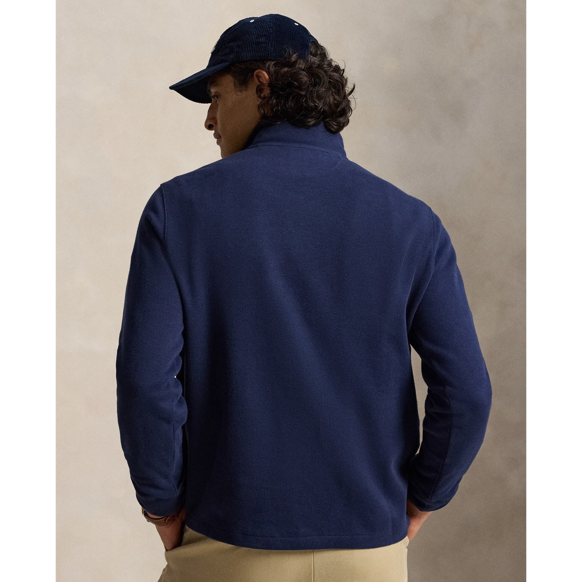 KNIT-HALF ZIP-PULLOVER Genser