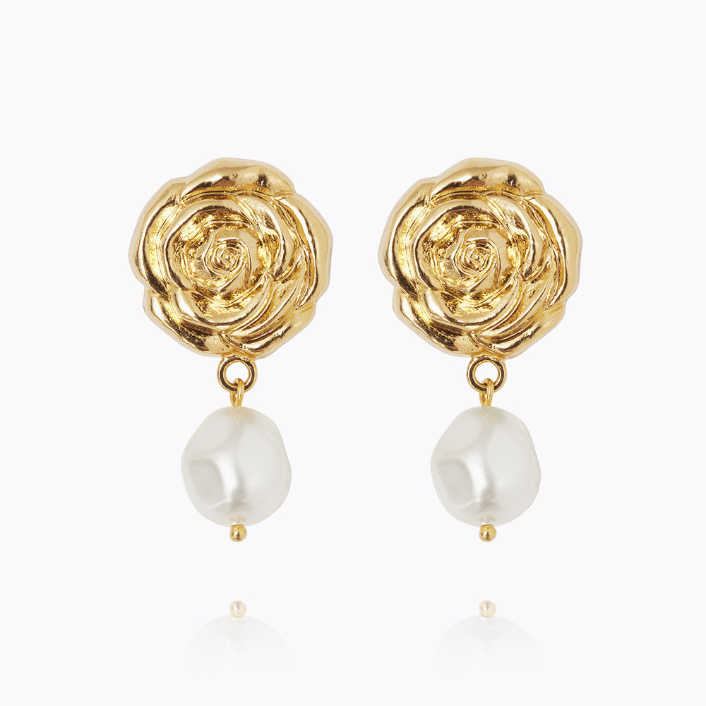 ROSITA PEARL EARRINGS GOLD Ørepynt