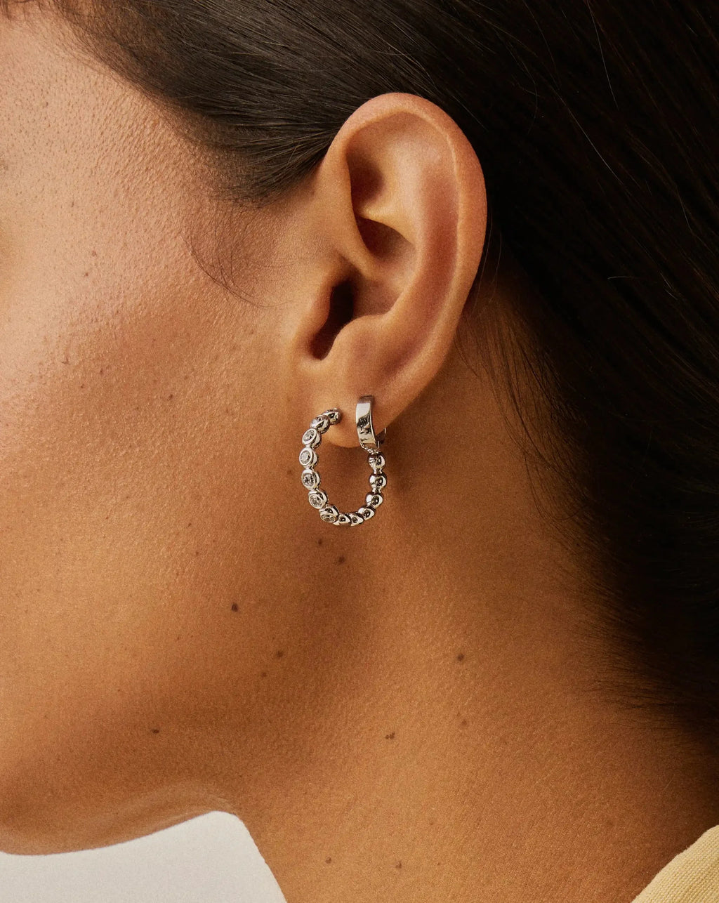 Tennis Medium Hoop Earrings Ørepynt