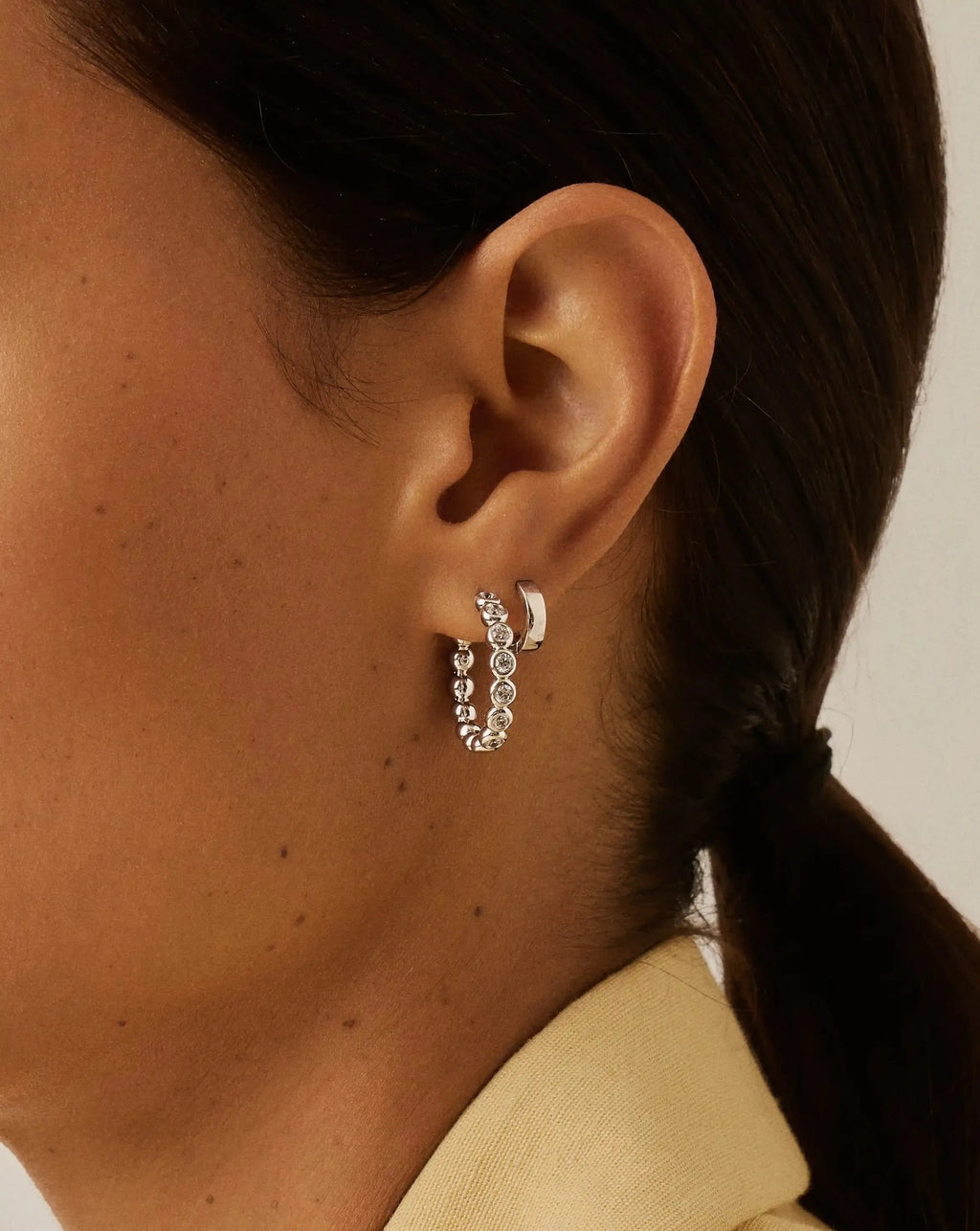 Tennis Medium Hoop Earrings Ørepynt