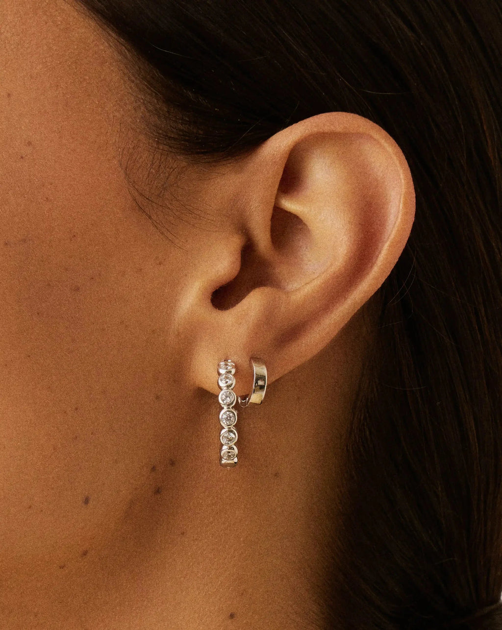 Tennis Medium Hoop Earrings Ørepynt