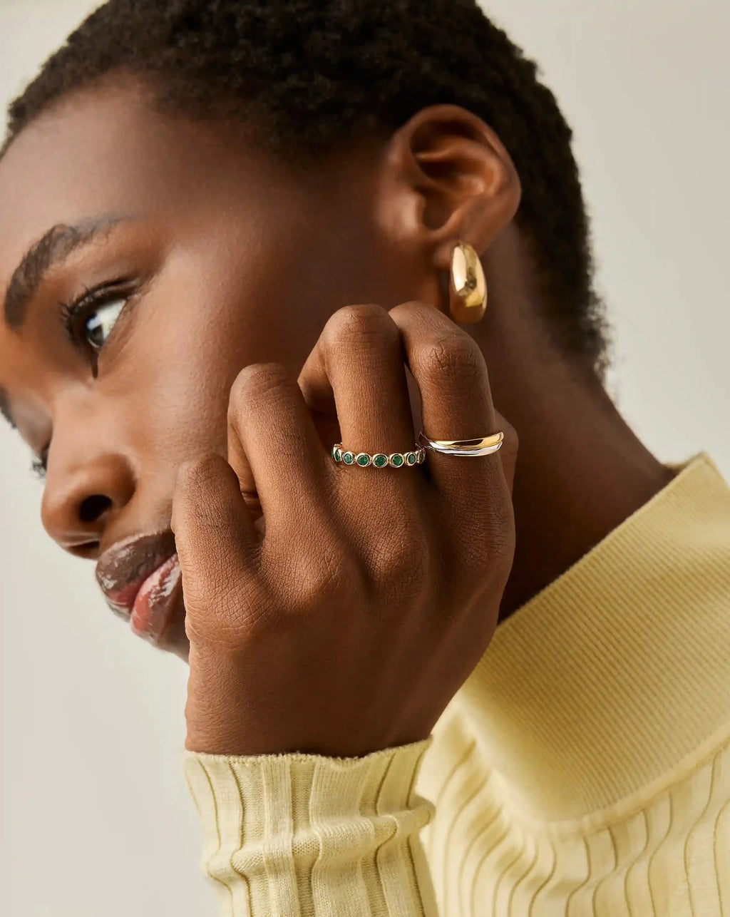 Tennis Eternity Stacking Ring Ring