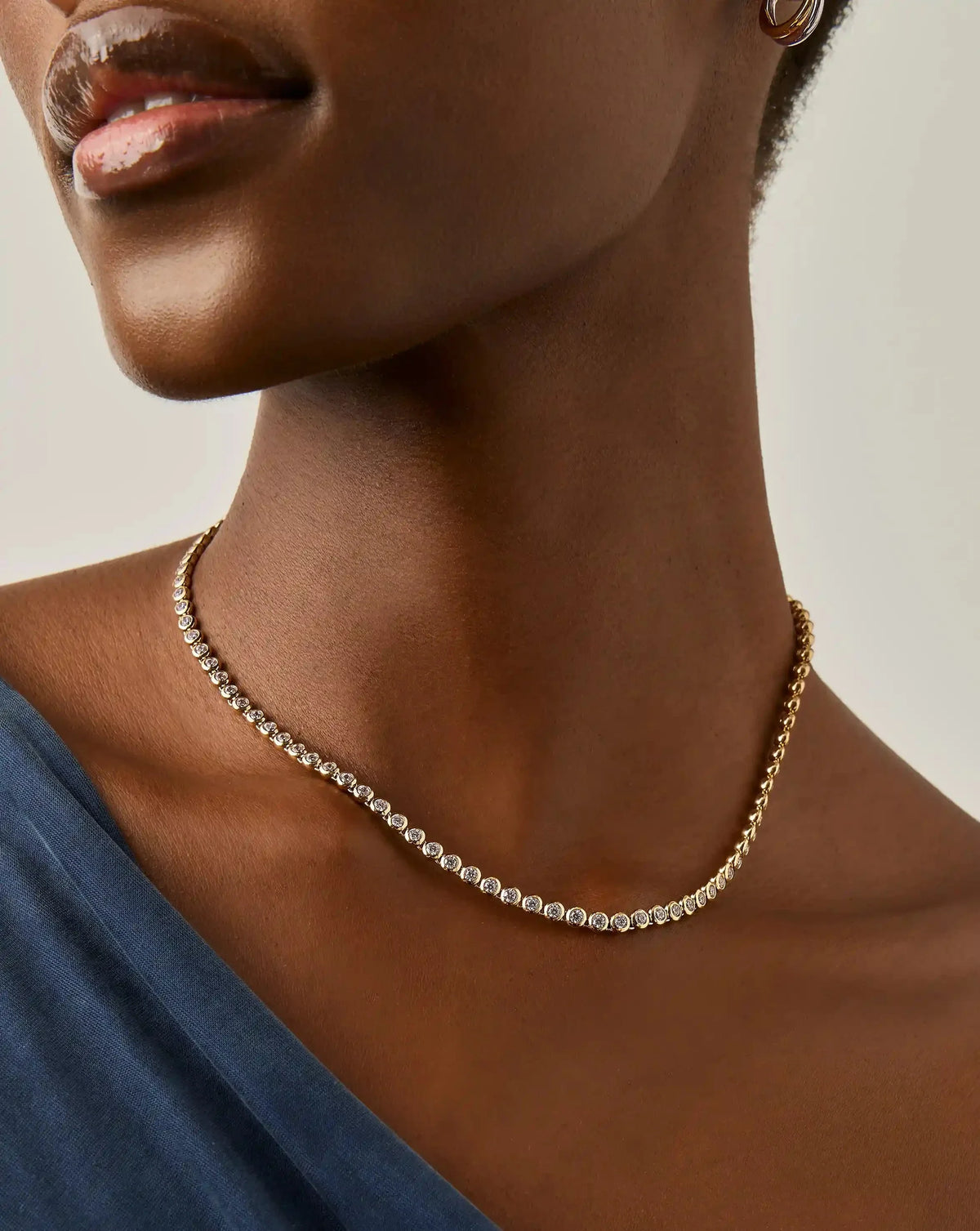 Tennis Round Necklace Smykke