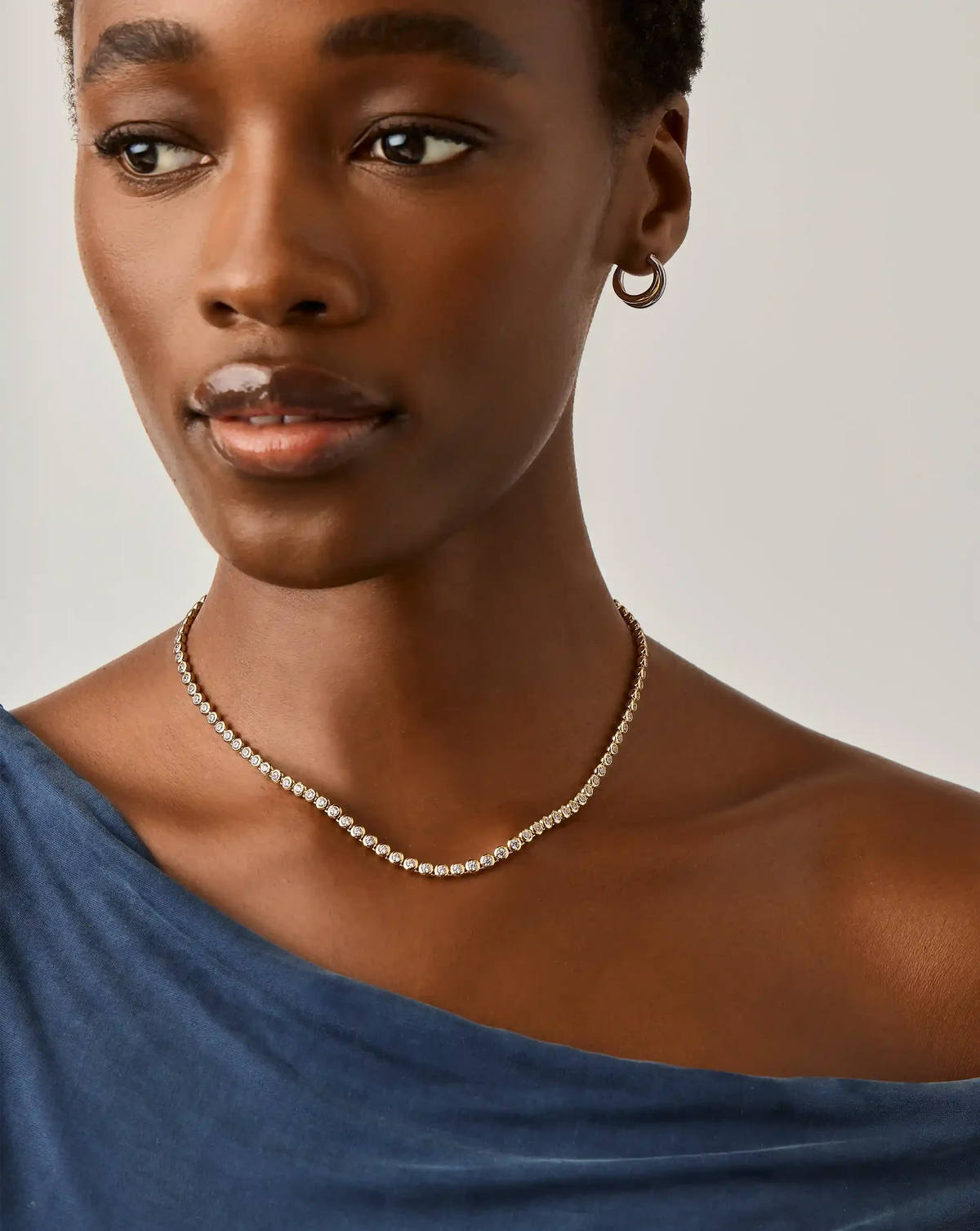 Tennis Round Necklace Smykke