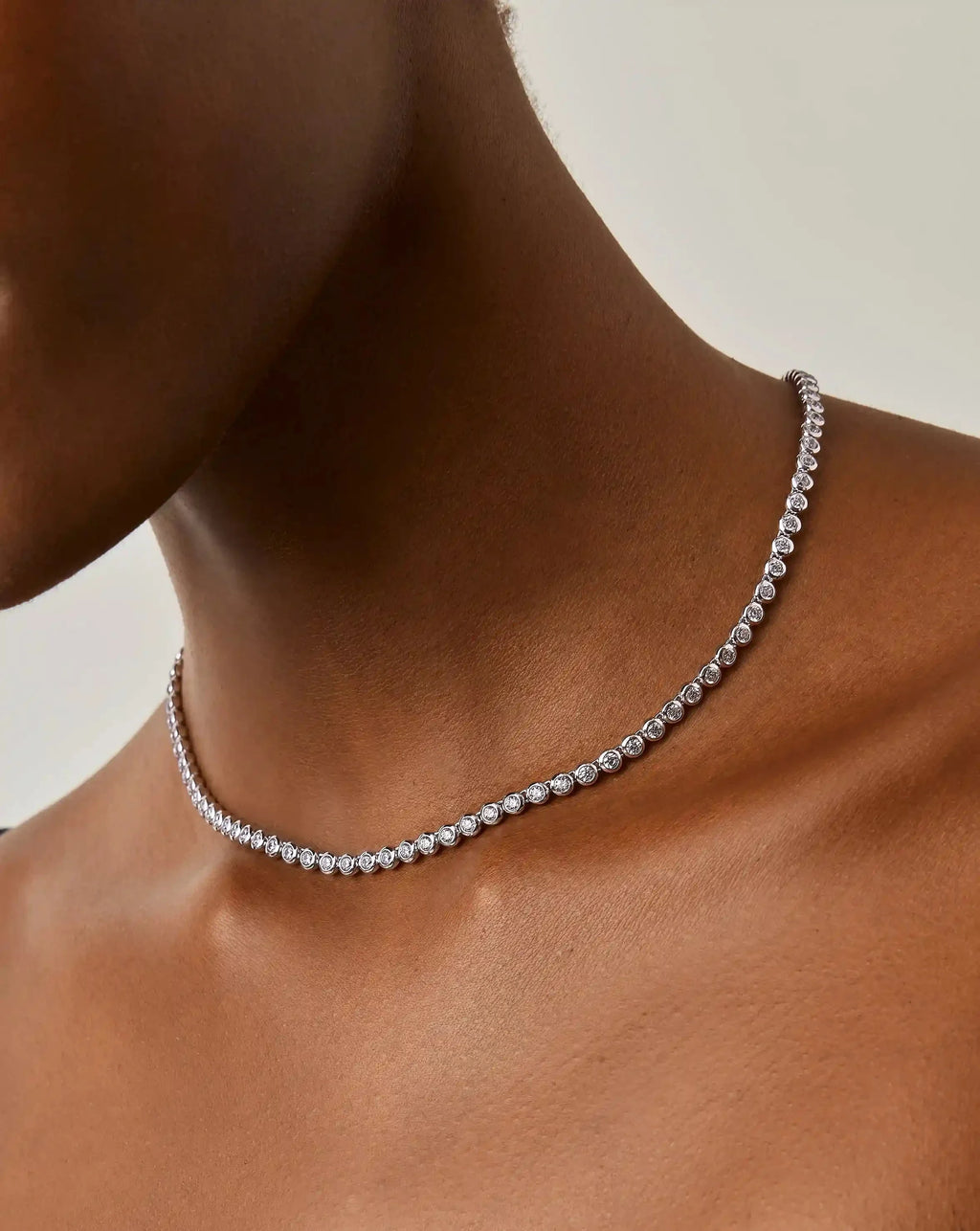 Tennis Round Necklace Smykke