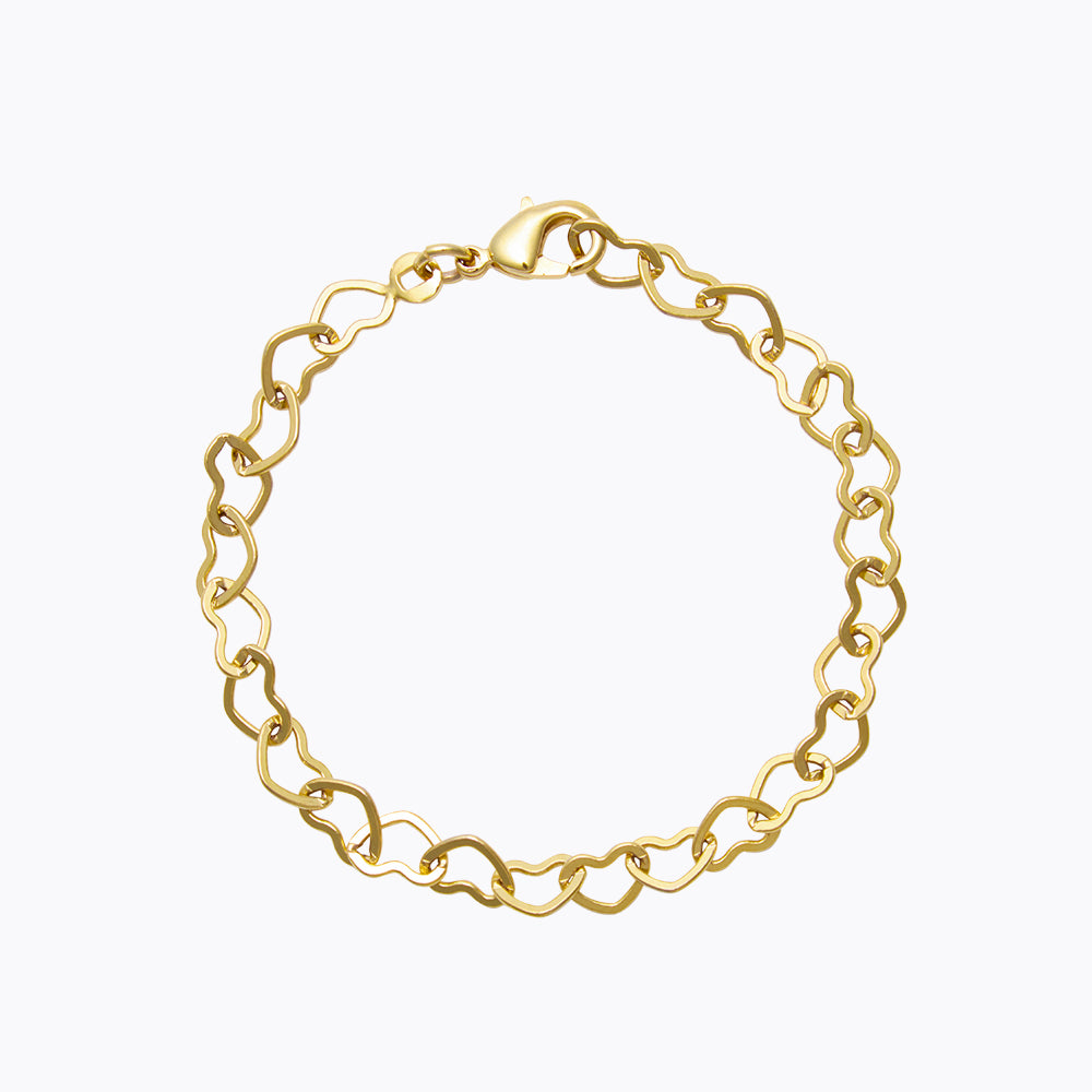 HEART CHAIN BRACELET GOLD Armbånd