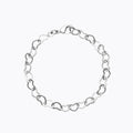 HEART CHAIN BRACELET RHODIUM Armbånd