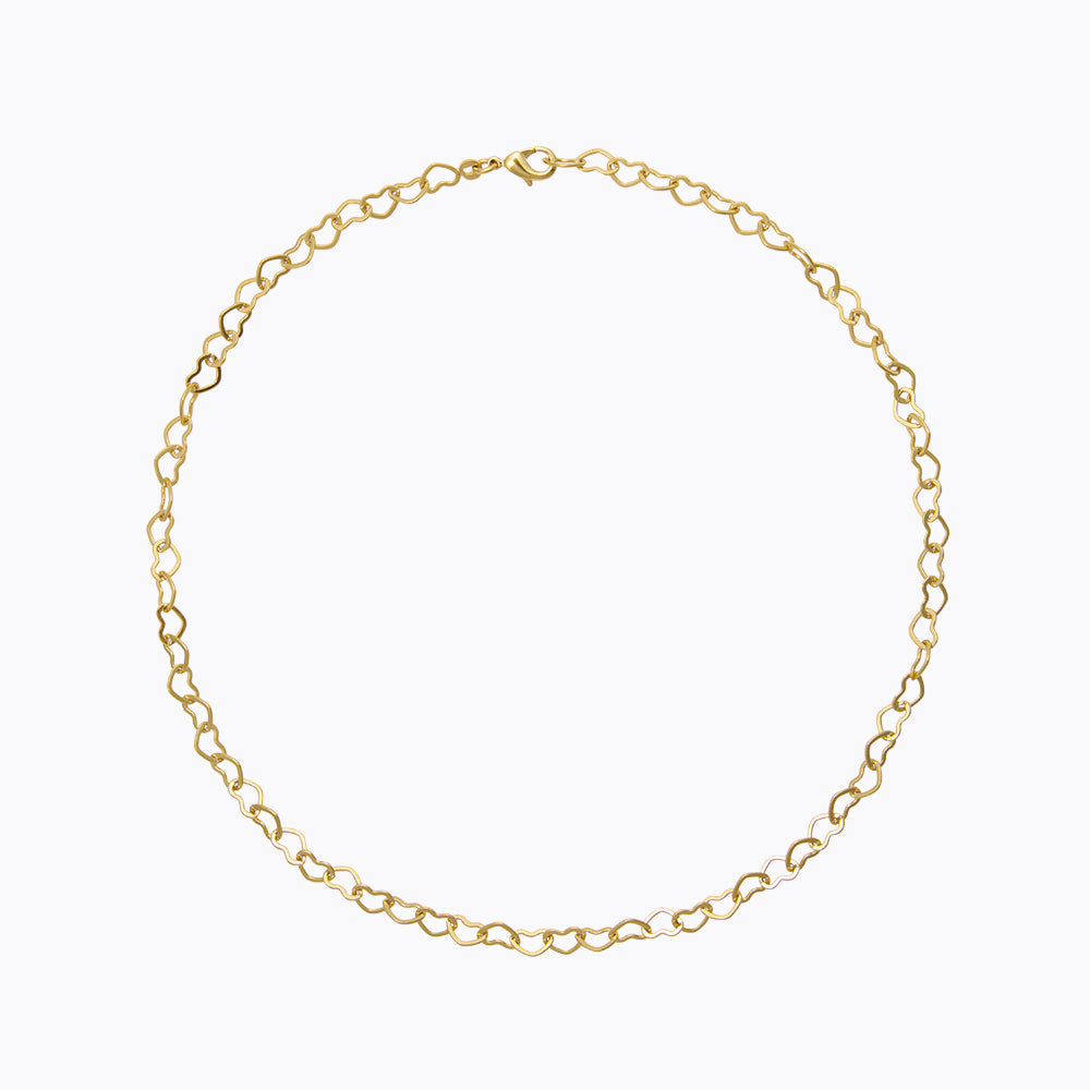 HEART CHAIN NECKLACE GOLD Smykke