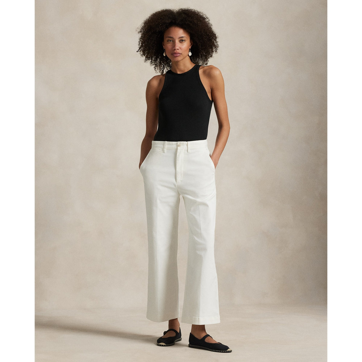 WD LG CHINO-CROPPED-FLAT FRONT Bukse