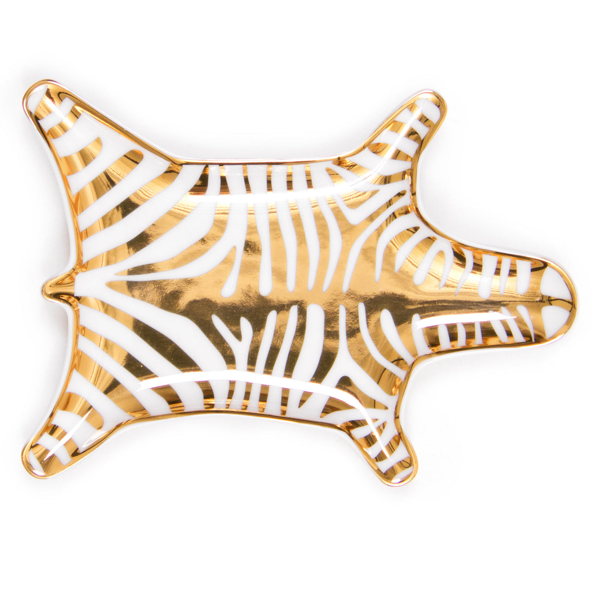 Zebra Stacking Dish - Gold - 20052 Interiør/Livsstil